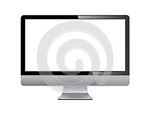 Lcd tv monitor isolated. vector illustration