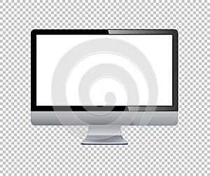 Lcd tv monitor isolated vector illustration