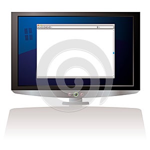 LCD web browser monitor