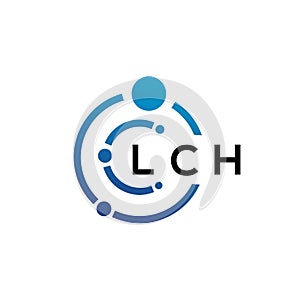 LCH letter technology logo design on white background. LCH creative initials letter IT logo concept. LCH letter design
