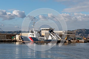 The ship Le provence docks in marseille