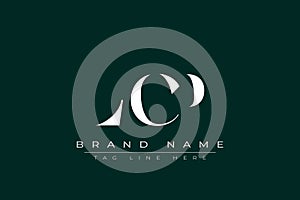 LCP abstract letter logo design
