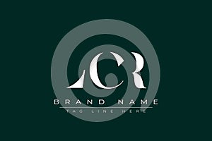 LCR abstract letter logo design