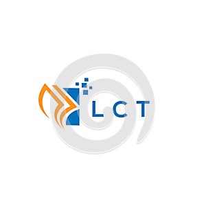 LCT credit repair accounting logo design on white background. LCT creative initials Growth graph letter logo concept. LCT business