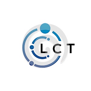 LCT letter technology logo design on white background. LCT creative initials letter IT logo concept. LCT letter design