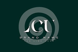 LCU abstract letter logo design