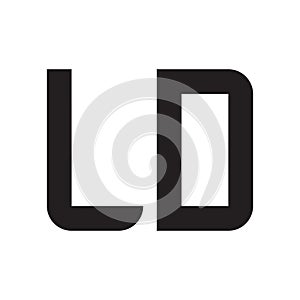 ld initial letter vector logo icon