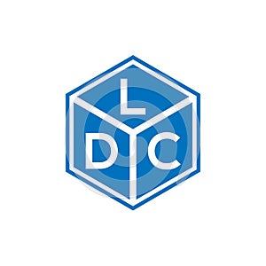 LDC letter logo design on black background. LDC creative initials letter logo concept. LDC letter design