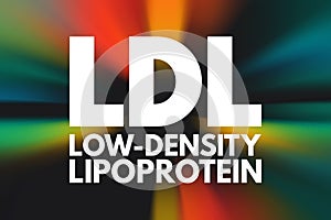 LDL - Low-Density Lipoprotein acronym, medical concept background