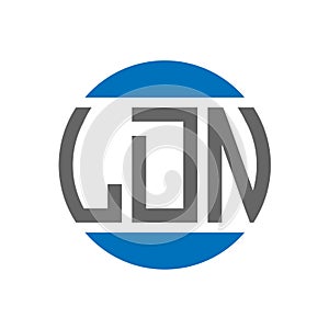 LDN letter logo design on white background. LDN creative initials circle logo concept. LDN letter design photo