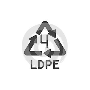 Ldpe sign vector icon