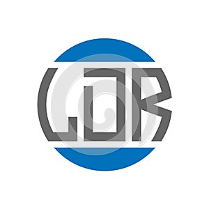 LDR letter logo design on white background. LDR creative initials circle logo concept. LDR letter design photo