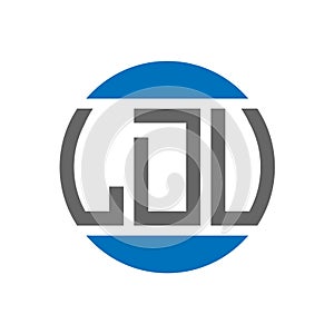 LDV letter logo design on white background. LDV creative initials circle logo concept. LDV letter design