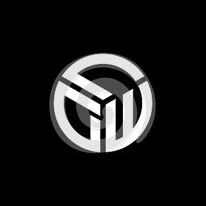 LDW letter logo design on black background. LDW creative initials letter logo concept. LDW letter design