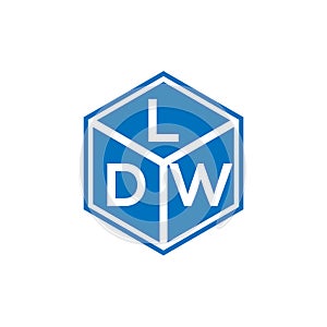 LDW letter logo design on black background. LDW creative initials letter logo concept. LDW letter design