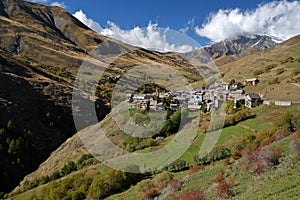 Le Chazelet village in Ecrins National Park, Romanche Valley, Hautes Alpes