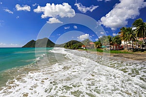 Le Diamant Beach, Martinique. Beautiful Beach Scene in Martinique, French Overseas Department photo