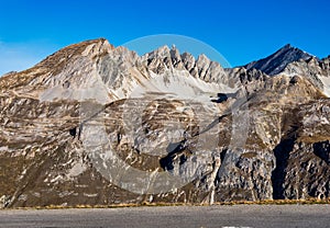 Le fornet mountains near Val dIsere, France - captured from Col de lIseran road