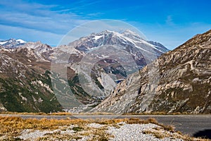 Le fornet mountains near Val dIsere, France - captured from Col de lIseran road