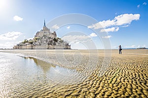 Le Mont Saint-Michel in summer, Normandy, France