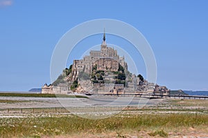 Le Mont Saint-Michel tidal island Normandy northern France