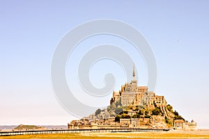 Le Mont Saint-Michel tidal island Normandy northern France