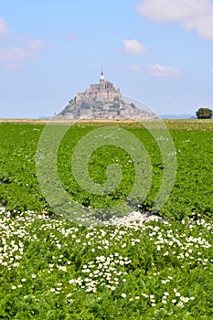 Le Mont Saint-Michel tidal island Normandy northern France