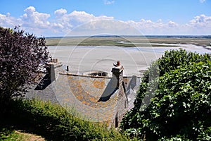 Le Mont Saint-Michel tidal island Normandy northern France