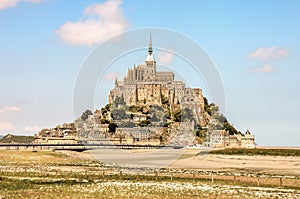 Le Mont Saint-Michel tidal island Normandy northern France