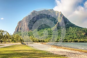 Le Morne mountain in Mauritius photo