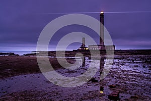 LE PHARE DE GATTEVILLE AU CREPUSCULE, normandie - France