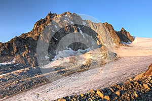 Le Portalet and Glacier d`Orny