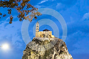 Le Puy-en-Velay, Auvergne, Massif Central, France : The chapel of l`Aiguilhe