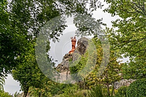 Le Puy-en-Velay, Auvergne, Massif Central, France : The statue of Notre-Dame de France