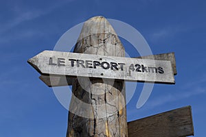 Le Treport Sign Post, France