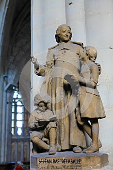 Le Treport - Statue of Jean Baptiste de la Salle