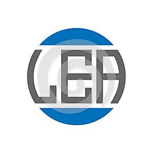 LEA letter logo design on white background. LEA creative initials circle logo concept. LEA letter design