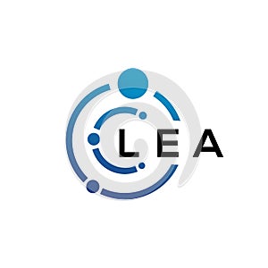 LEA letter technology logo design on white background. LEA creative initials letter IT logo concept. LEA letter design