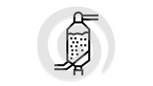 leaching aluminium production line icon animation