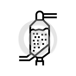leaching aluminium production line icon vector illustration