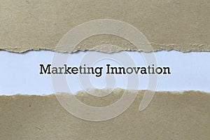 Marketing innovation