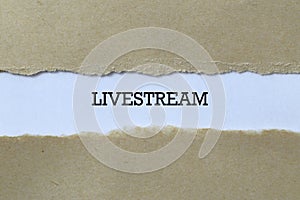 Livestream on paper photo