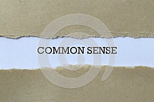 Common sense on paper