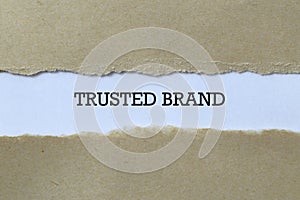 Trusted brand on paper photo