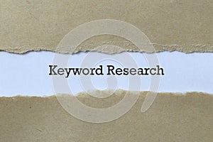 Keyword research on paper photo