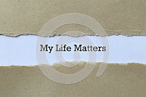 My life matters on paper
