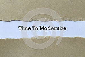 Time to modernize on paper