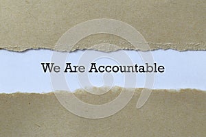 We are accountable on paper photo