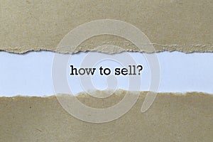 How to sell on paper photo