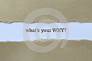 What`s your why on white